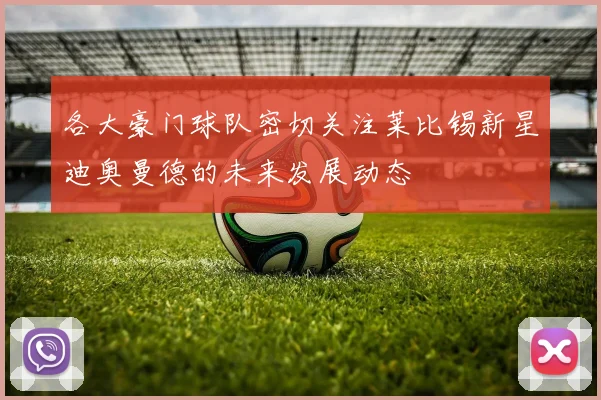 各大豪门球队密切关注莱比锡新星迪奥曼德的未来发展动态